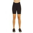 thumbnail image 4 of Women's Mid Thigh Shorts 15" Cotton Leggings Plus Size (3XL, Black), 4 of 5