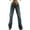 Blue, variant on Wyobmus Women's Wide Leg Jeans High Waiste Tie Strechy Splicing Straight Leg Denim Pants Blue
