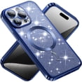 thumbnail image 4 of for iPhone 15 Pro Case Magnetic Clear Sillicone Glitter Bling Women Girly Cute Slim Soft TPU Luxury Protective Phone Cases with MagSafe for iPhone 15 Pro, 4 of 10