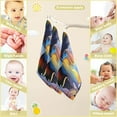 thumbnail image 3 of 5 Pack Artistic Violin Musical Baby Muslin Washcloths, Oil Painting Soft Absorbent Face Towel Burp Cloths Cotton Bath Wipes Infant Wash Cloth for Newborn Boys Girls, 3 of 7