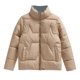 thumbnail image 2 of Parkas de manga larga para mujer, chaqueta de algodón grueso con cuello alto y botones, a la moda, cálida y elegante., 2 of 9