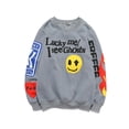 thumbnail image 1 of Graffiti Letter Foam Plus Velvet Kanye Sudaderas Hombres de gran tamaño Fleece Stranger Things Sudadera con capucha Unisex Pullover Hoody Tan Jianjun unisex, 1 of 2