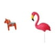 thumbnail image 1 of Figura decorativa de escritorio de flamenco sueco, adorno de jardín con estaca, caballo Dalecarlian creativo, artesanía en madera, ideal para regalar., 1 of 8