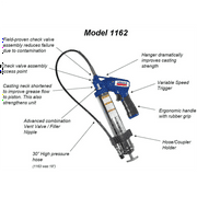 Lincoln 1162 Pneumatic Grease Gun with 30 High-pressure Hose and Coupler