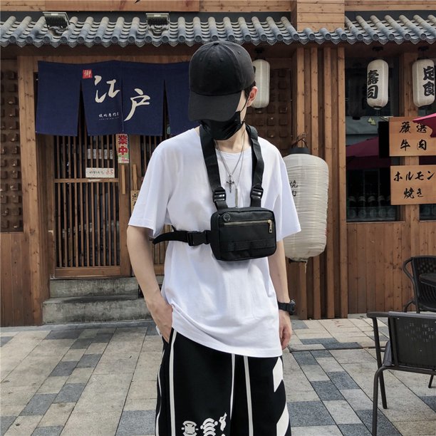 Bolsa De Pecho Bolso Oxford chaleco bandolera multifunción hombres mujeres amantes Hip Hop Streetwear Pack