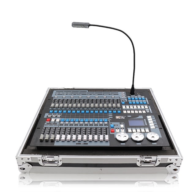 KingKong Lighting Console 1024 DMX Controller with Flight Case Dimming Colour Scenes Light Programn Pro DJ Control Stage Lighting Controller