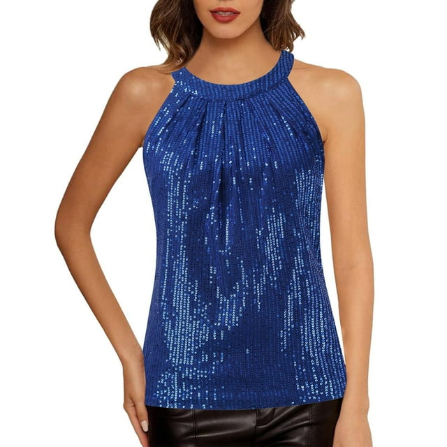 adviicd Womens Tank Top Women's Sleeveless Spaghetti Strap Ribbed Camisole Tank Tops Blue,XXL