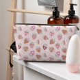 thumbnail image 5 of Picia Strawberry Cake Printed Leather Travel Toiletry Bag,Cosmetic Organizer, Makeup Travel Bag, Durable Travel Pouch, Compact Toiletry Bag, Travel Accessories, 5 of 6