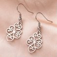 thumbnail image 4 of RSAMD Hollow Vines Stainless Steel Dangle Earrings Plant Pendant Drop Earrings Jewelry-Steel, 4 of 5