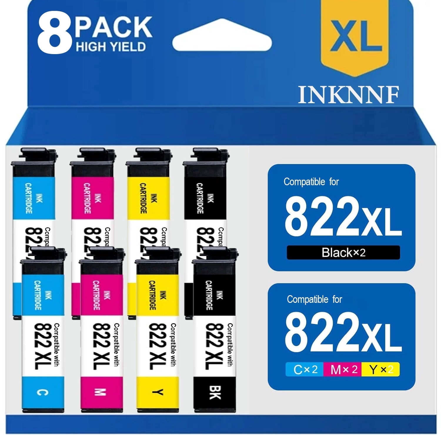 Kolor Expert 822XL Ink Cartridge Set for Epson WF-3820 4820 + more