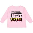 thumbnail image 3 of Inktastic Don't Mess with my Little Sister Boys or Girls Long Sleeve Toddler T-Shirt, 3 of 5