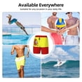 thumbnail image 6 of Mens Spanish Flag 2 in 1 Quick Dry Swim Trunks with Compression Liner Beach Shorts, 6 of 6