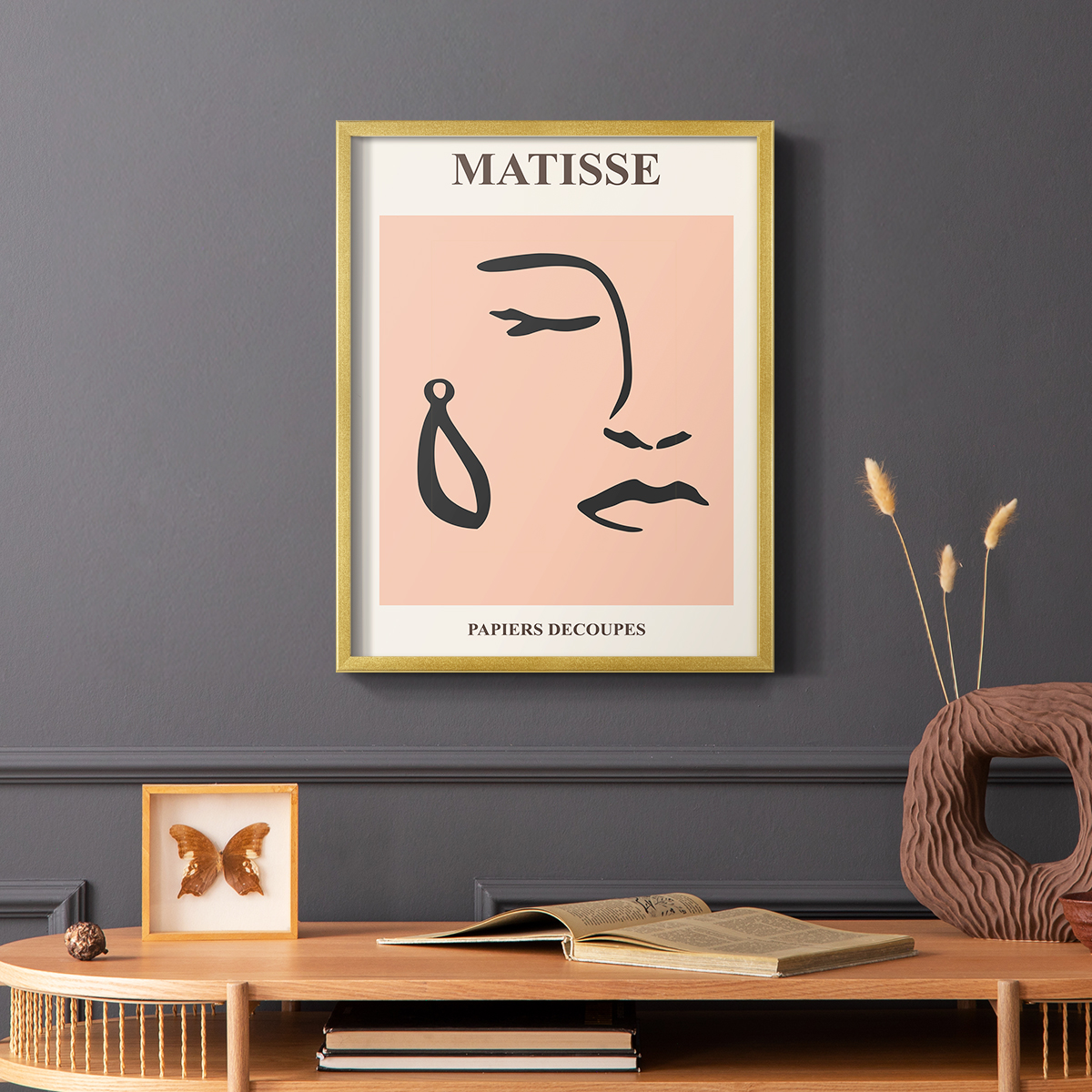 Matisse CXXXVIII Framed Print in Gold Solid Wood 22 x 28 Framed Print