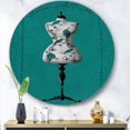 thumbnail image 3 of Designart 'French Couture IV' Glam Metal Circle Wall Art, 3 of 3