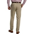 thumbnail image 3 of Haggar Mens Iron Free Premium Khaki Straight Fit Flat Front Flex Waist Casual Pant 32W x 29L Medium Khaki, 3 of 5
