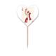 thumbnail image 1 of Cartas Corazon J patron Etiqueta del corazón de la bandera del palillo de dientes, 1 of 3