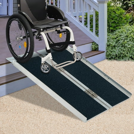 4ft Foldable Portable Wheelchair Ramp Scooter Mobility Easy Access ...