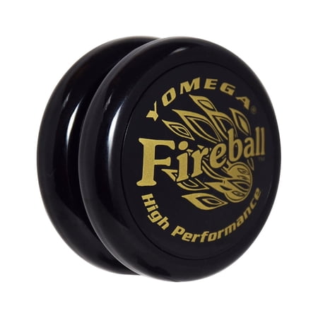 Yomega Fireball - Professional Responsive Transaxle Yoyo, Great for Kids and Beginners to Perform Like Pros + Extra 2 Strings & 3 Month Warranty (Black/Gold))