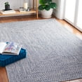 thumbnail image 3 of SAFAVIEH Braided Gino Distressed Machine Washable Reversible Area Rug, Dark Blue/Ivory, 5' x 8', 3 of 13