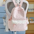 thumbnail image 5 of ibiyuan School Bag for Middle Elementary High School for Ages 5th 6th 8th 10th Polka Dot Heart Pattern Lightweight Rucksack Multi Inner Pocket Layout for Daily School Storage, 5 of 5
