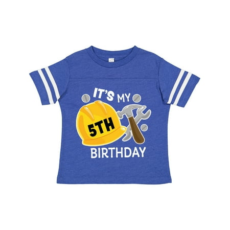 

Inktastic Its My 5th Birthday with Construction Tools Gift Toddler Boy Girl T-Shirt
