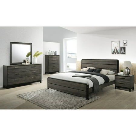 Modern Wood Bedroom Set - Beautify Your Bedroom with King Bed Dresser Mirror Night Stand & Chest