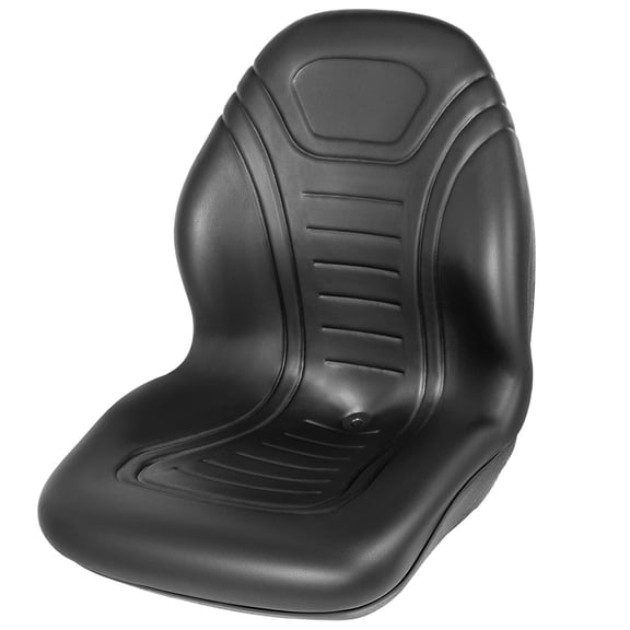 QinaQin Heavy-Duty High-Back Tractor Seat, Durable Black Vinyl, 330 Lb Load Capacity, Central Drain Hole – Suitable for Lawnmowers, Garden Tractors, Forklifts, and Skid Steer Loaders