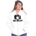 thumbnail image 3 of Oh Snap Shot Photography Photographer Unisex Fleece Graphic Zip Up Hoodie Brisco Brands 4X, 3 of 5