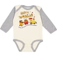 thumbnail image 3 of Inktastic Happy Thanksgiving Turkey Train with Food Boys or Girls Long Sleeve Baby Bodysuit, 3 of 5