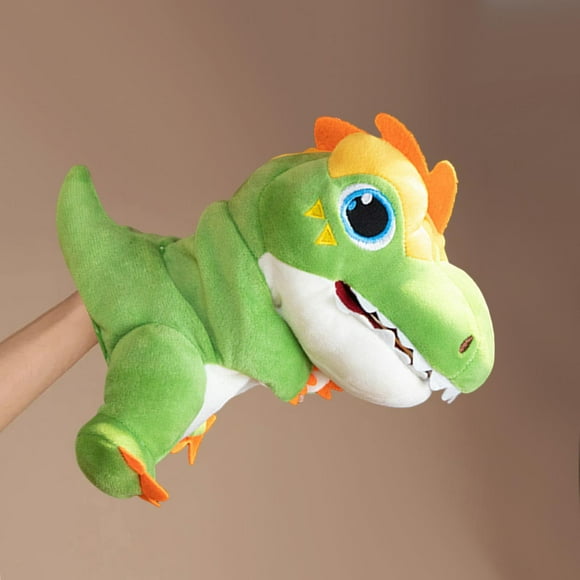 Marioneta de mano de dinosaurio de peluche CUTICAT desarrollo cognitivo verde