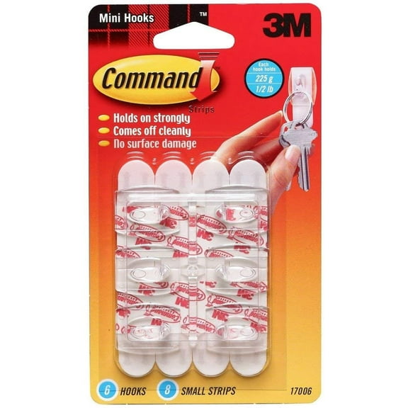 3M Plastic Adhesive Hook - White - 1"