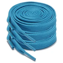 3pair 3/8" Double Layer Flat Athletic Shoe Laces Strings for Sneakers 24-72 Inch
