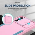 thumbnail image 2 of SaniMore for Samsung Galaxy S21 FE (6.4" 2021) Case, [Sliding Camera Window] Wireless Charging Shockproof Drop Resistant Hybird PC TPU Anti-slip Heavy Duty Protective Shell, Pink+Green, 2 of 7