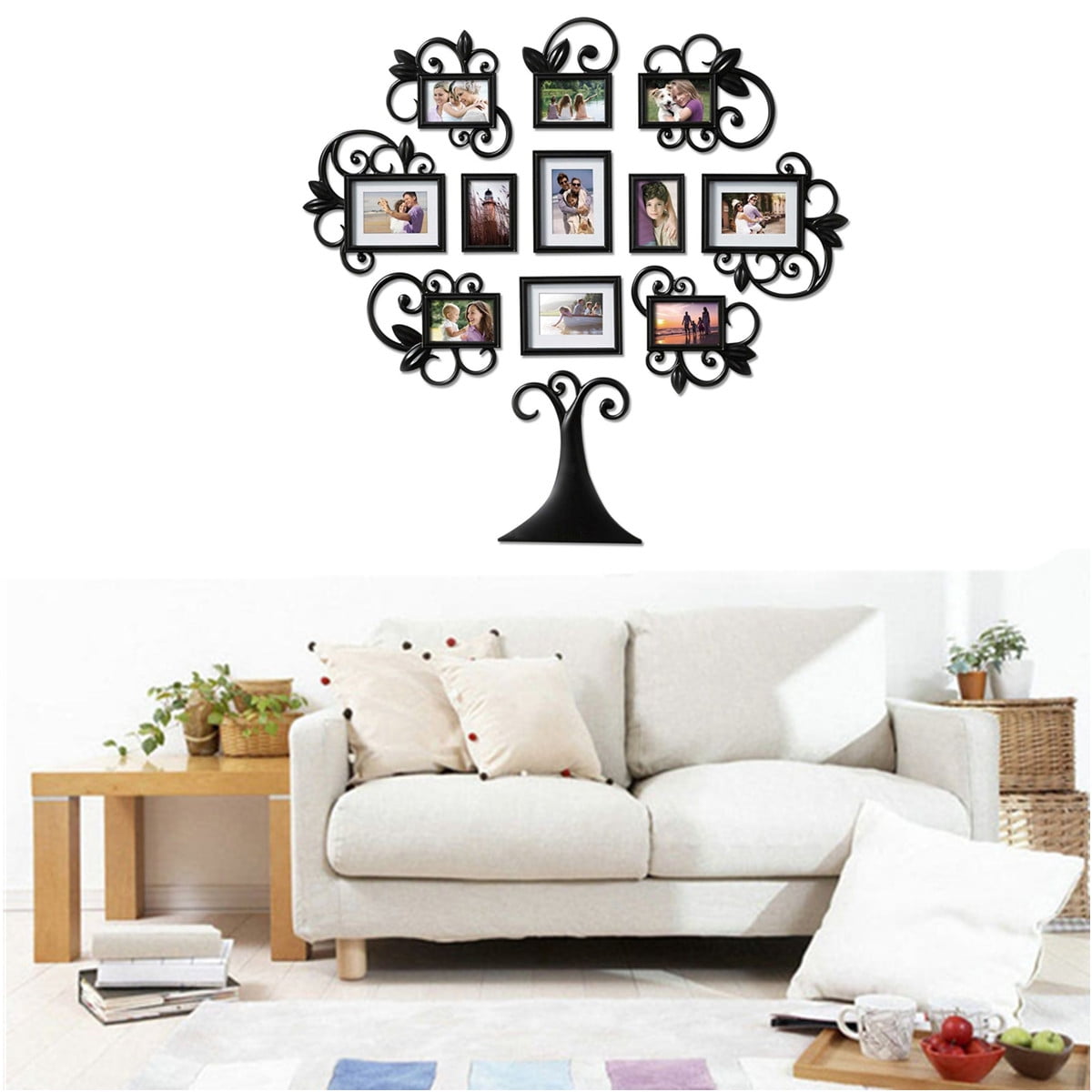 Family Tree Picture Frame Collage 3D DIY Stickers with 11 Openings
