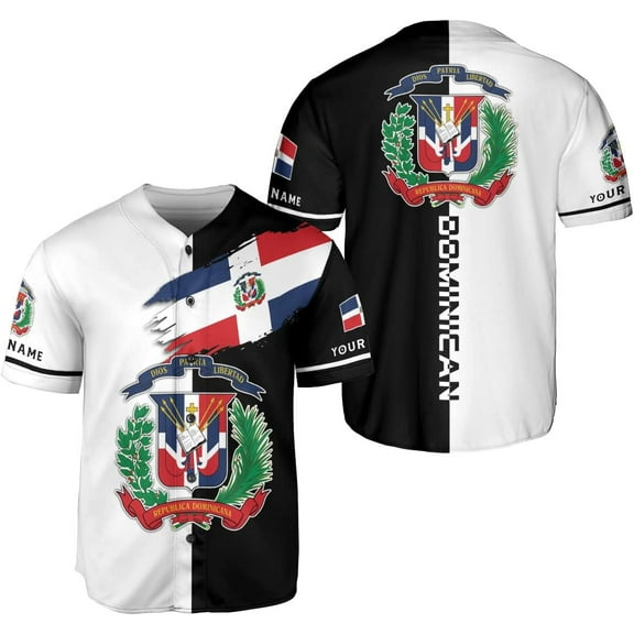 Personalized Dominican Republic Baseball Jersey Shirt,Team Name Republic Dominicana Baseball Jersey for Men,Women (S)