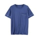 thumbnail image 2 of Pijama de manga corta para hombre, cuello redondo, manga corta, con bolsillo, para el hogar, fino, Mordai, 2 of 8