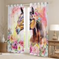 thumbnail image 2 of Horse Blackout Curtains Boho Floral Curtains for Living Room 2 Panels 42"Wx84"L,Farm Animals Curtains & Drapes Watercolor Flowers Window Curtains,Rustic Farmhouse Bohemian Decor, 2 of 5