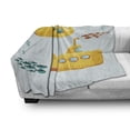 thumbnail image 3 of Yellow Submarine Soft Flannel Fleece Throw Blanket, Undersea Periscope with Shoal of Fish, Cozy Plush for Indoor and Outdoor Use, 50" x 60", Yellow Baby Blue, by Ambesonne, 3 of 6
