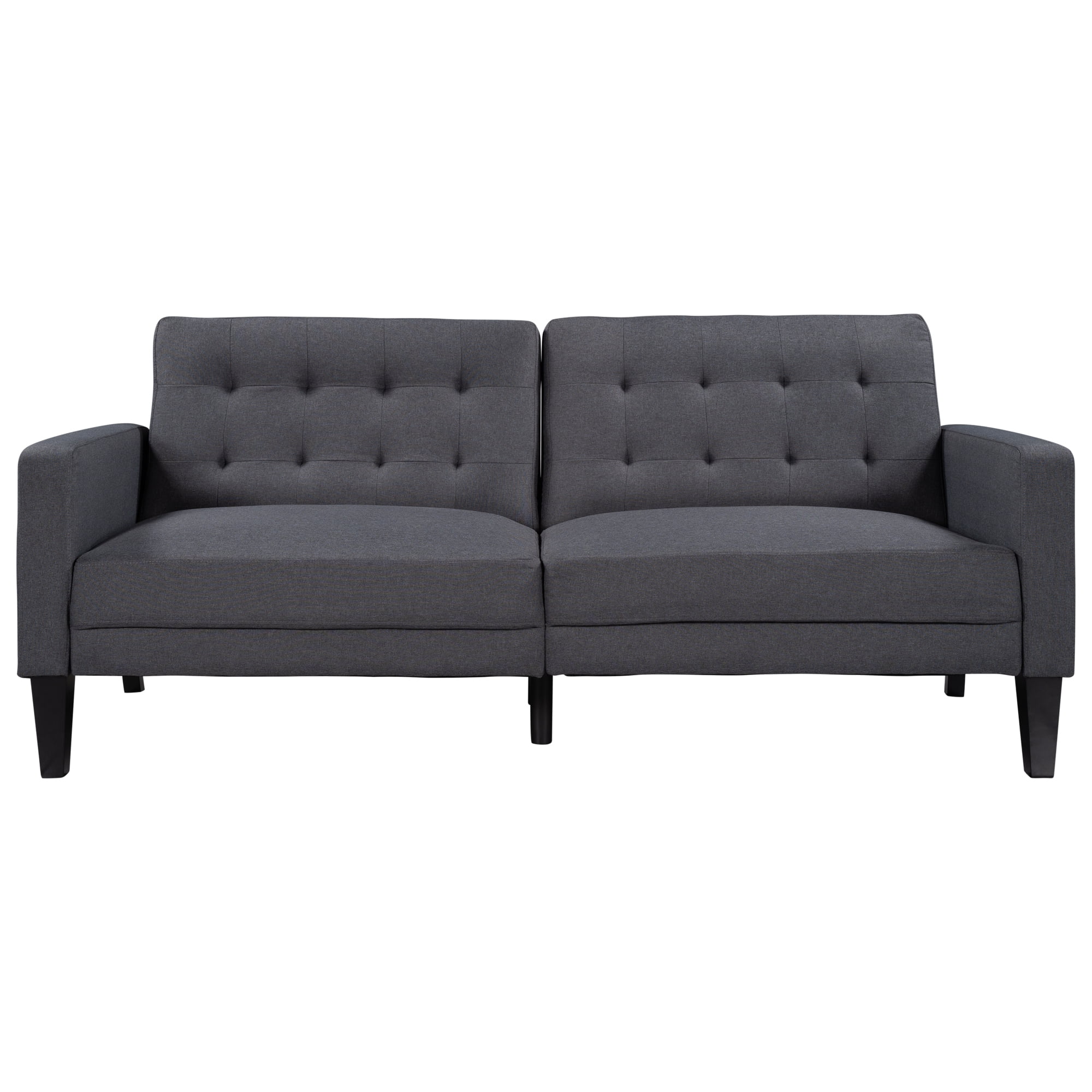 SEVENTH Gray Couch, Futon Convertible Sofa Bed, Modern Fabric Sofa Bed