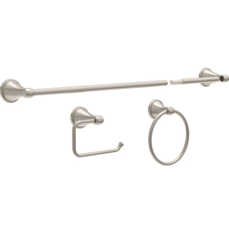 Delta BCK63-DN Becker 3 Piece Bath Hardware Set Brushed Nickel Finish