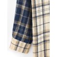 thumbnail image 5 of Women's Plaid Long Sleeve Button Down Wool Blend Shirt Jacket Blouse, 5 of 5