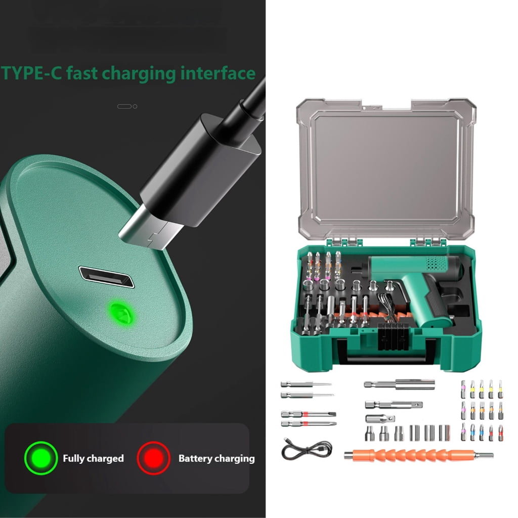 Fast Type C Charging Electric Screwdriver Kit 1500mAh Battery High Torques