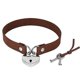 thumbnail image 4 of Gargantilla con candado de metal y corazón para mujer, collar de piel sintética negra, gargantilla gótica con candado para el cuello, joyería gótica para mujer, color negro, 4 of 5