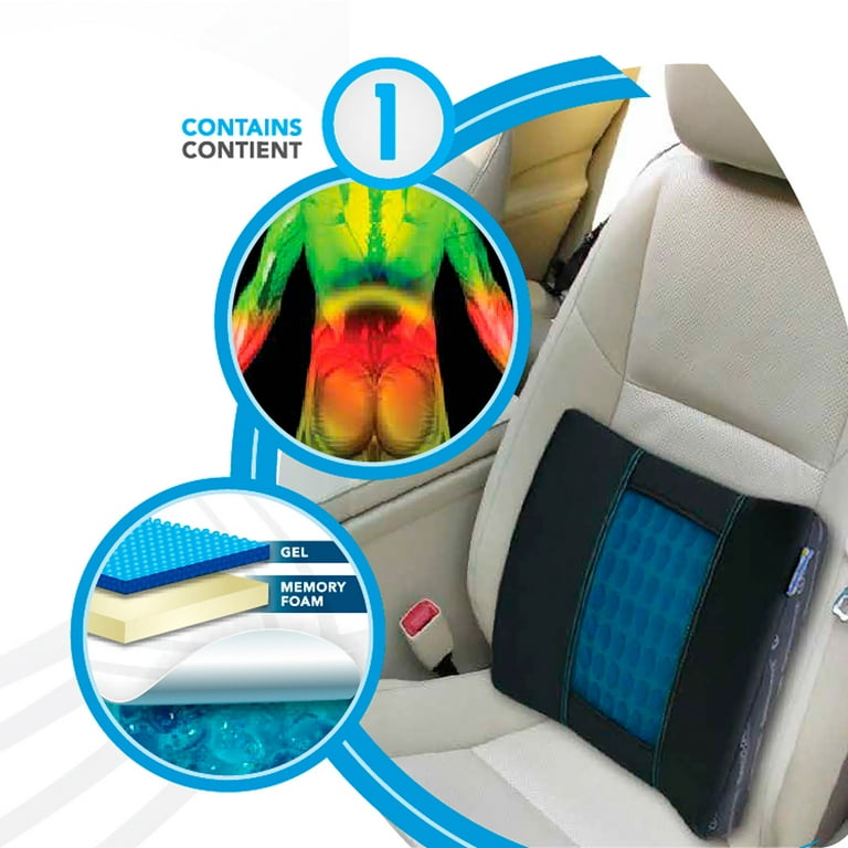 Sojoy Truck Seat Cushion with Firm Lumbar Support, Gel Seat Cushion with  Upper Lower Back Support Pillow for Office,Car,Truck, Pain Relief Coccyx  Seat