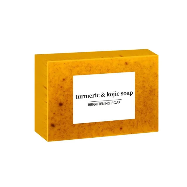 100g de jabón artesanal de cúrcuma, jabón de limón y ácido kojic, para ducha y rostro, potente hidratación y limpieza de la piel