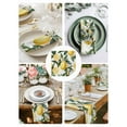 thumbnail image 4 of nqOlkjepod Yellow Lemon Cloth Napkins Set of 6 Reusable Dinner Napkins, Country Fruit Floral Watercolor Green White Cocktail Napkin Washable Table Napkins for Wedding/Party/Baby Shower 20"x20", 4 of 8