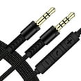thumbnail image 2 of 3.5mm Jack Male to Male Audio Cable 1.2m Aux Cable Volume Control with Mic for  for iPad, 2 of 8