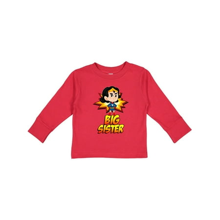 

Inktastic Big Sister Superhero Gift Toddler Toddler Girl Long Sleeve T-Shirt