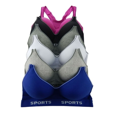 

Viola s Secret Women Bras 6 Pack of Cotton Sports Bra 38C (S8911)