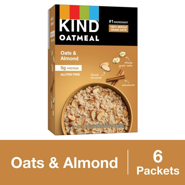 Kind Oatmeal, Oats & Almond, 1.5 oz Packets (6 Ct)